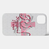 Registrierte Krankenschwestern, rosa Wirbel Case-Mate iPhone Hülle (Rückseite (Horizontal))