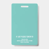 Registrierte Nurse RN Foto Vorlage weiß und grün Ausweis (Rückseite)