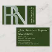 Registrierte Nurse Texturtexturierte FARBEN Visitenkarte (Vorne/Hinten)