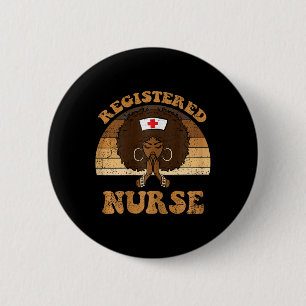 Registrierte Pflegekraft Black History Month Männe Button