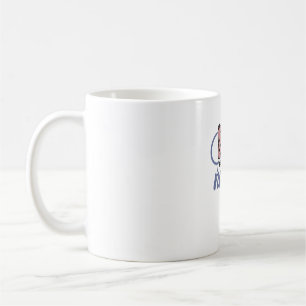 Registrierte Pflegekraft Bogen Stethoskop Vintage  Kaffeetasse