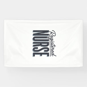 Registrierte Pflegekraft Skript-Typografie Vektor- Banner