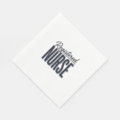 Registrierte Pflegekraft Skript-Typografie Vektor- Serviette (Ecke)