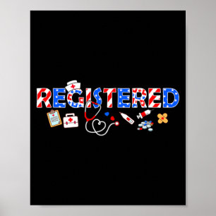 Registrierte Pflegekraft Stethoskop Gedenktag 4. J Poster
