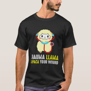Registrierte Pflegekraft Trauma Lama Stethoskop RN T-Shirt