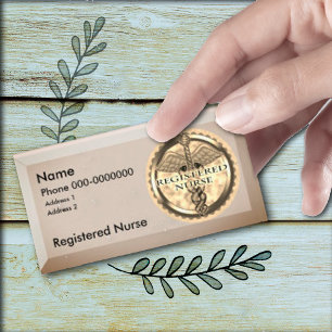 Registrierte Pflegekraft Visitenkarte mit individu