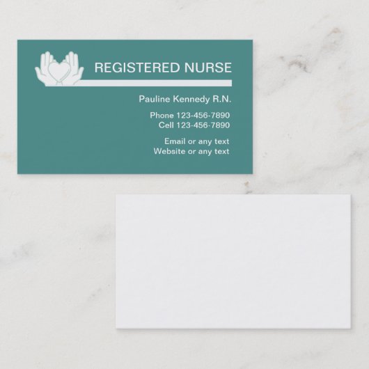 Registrierte Visitenkarte (Vorne/Hinten)