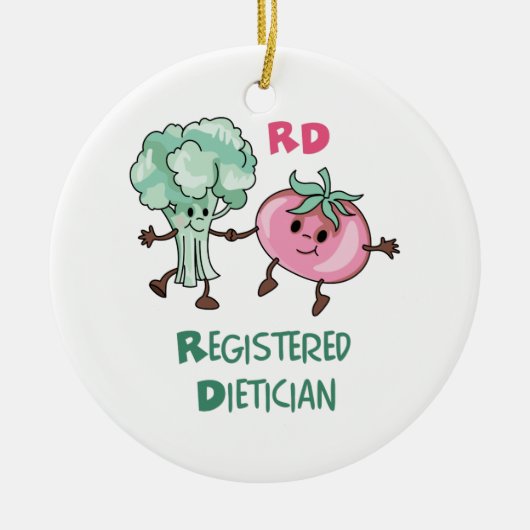 Registrierter Diätetiker Keramik Ornament (Vorne)
