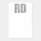 Registrierter Diätetiker RD Post-it Klebezettel (Vorderseite)