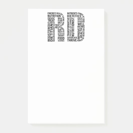 Registrierter Diätetiker RD Post-it Klebezettel (Vorderseite)