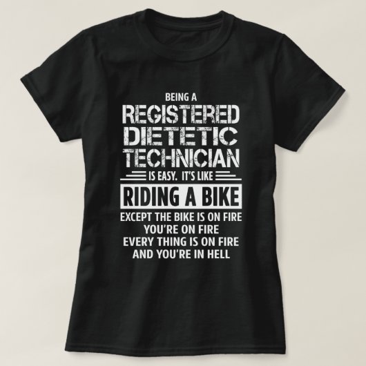 Registrierter Diättechniker T-Shirt (Design vorne)