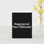 Registrierter Flex Offender Funny Bodybuilder Work Karte (Gelbe Blume)