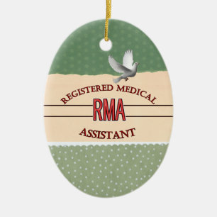 REGISTRIERTER MEDIZINISCHER ASSISTENT KERAMIK ORNAMENT