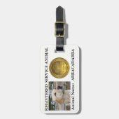 Registrierter Service-Tierumbau (mit FOTO/NAME) Gepäckanhänger (Vorderseite vertikal)