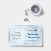 Registrierter therapeutischer Hund - Light Blue Ab Ausweis (Vorderseite mit einziehbar)