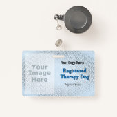 Registrierter therapeutischer Hund - Light Blue Ab Ausweis (Vorderseite mit Rechteck)