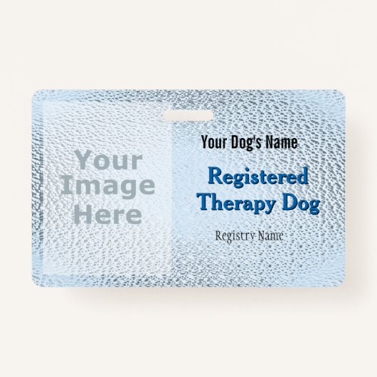Registrierter therapeutischer Hund - Light Blue Ab Ausweis (Vorderseite)