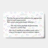 Registriertes Abzeichen Ausweis (Rückseite)