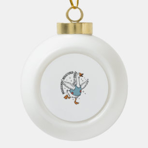 Registriertes Dummer-Gans-Vintage-Vector-Shirt-Des Keramik Kugel-Ornament
