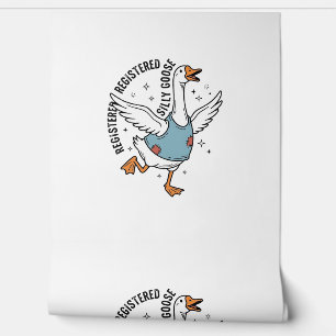 Registriertes Dummer-Gans-Vintage-Vector-Shirt-Des Tapete