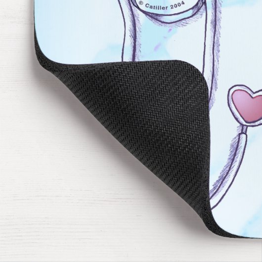 Registriertes Krankenherz Mousepad (Ecke)