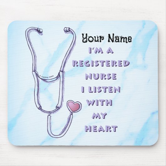 Registriertes Krankenherz Mousepad (Vorne)