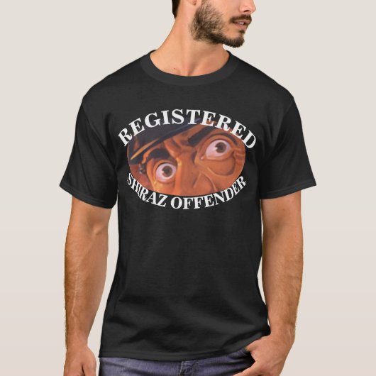 REGISTRIERTES SHIRAZ OFFENDER NAPA SONOMA ZINFANDE T-Shirt (Vorderseite)