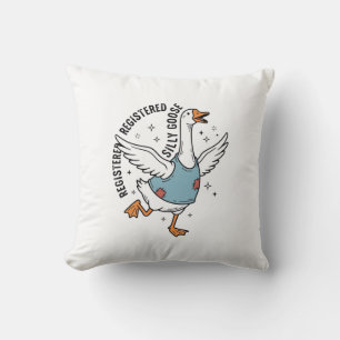 Registriertes Silly Goose Vintage Vector-Shirt-Des Kissen
