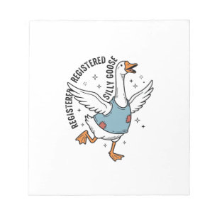 Registriertes Silly Goose Vintage Vector-Shirt-Des Notizblock