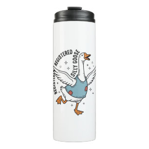 Registriertes Silly Goose Vintage Vector-Shirt-Des Thermosbecher