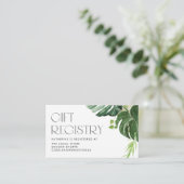 Registrierung der tropischen Babydusche "Monstera" Begleitkarte (Stehend Vorderseite)