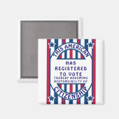 Registrierung der Wähler Prix amerikanische Staats Magnet (Vorderseite/Rückseite)