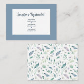 Registrierung des Brautparty "Aquarellblumen" Begleitkarte (Vorne/Hinten)