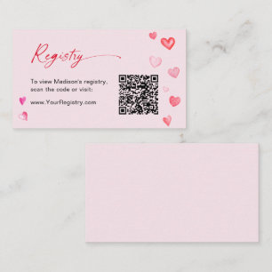 Registrierung des Brautparty QR Begleitkarte