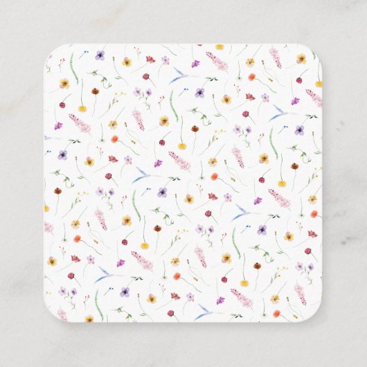 Registrierung des Brautparty Wildblume Begleitkarte (Rückseite)