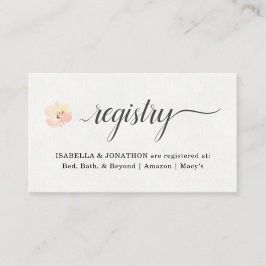 Registrierung für Aquarellblumen Einladung (Vorderseite)