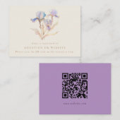 Registrierung für Aquarellfarben-Iris-Kinderdusche Begleitkarte (Vorne/Hinten)