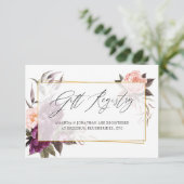 Registrierung für geometrische Hochzeitsgeschenke Begleitkarte (Stehend Vorderseite)