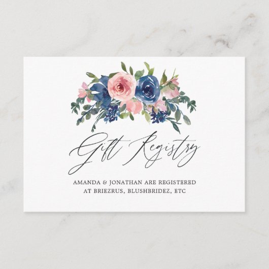 Registrierung für Hochzeitsgeschenke für Seeschiff Begleitkarte (Vorderseite)