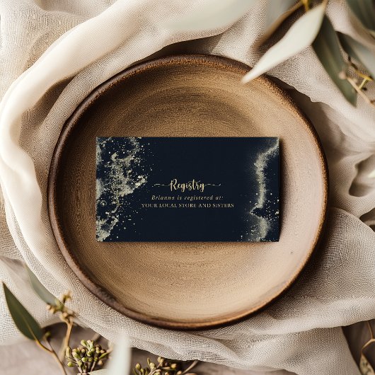 Registrierung für Hochzeitsgeschenke für Wasserfar Begleitkarte