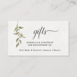 Registrierung für Wasserfarbengeschenke einfügen/E Begleitkarte