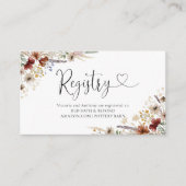 Registrierung für winzige Wildblume-Kinderdusche Begleitkarte (Vorderseite)