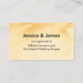 Registrierung lässiger Handschrift Gelbes Wasserfa Begleitkarte (Rückseite)