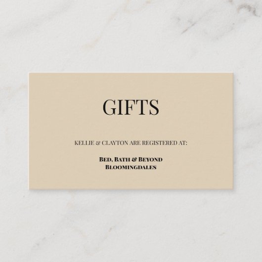 Registrierung lila und goldener Blumengeschenke Begleitkarte (Vorderseite)