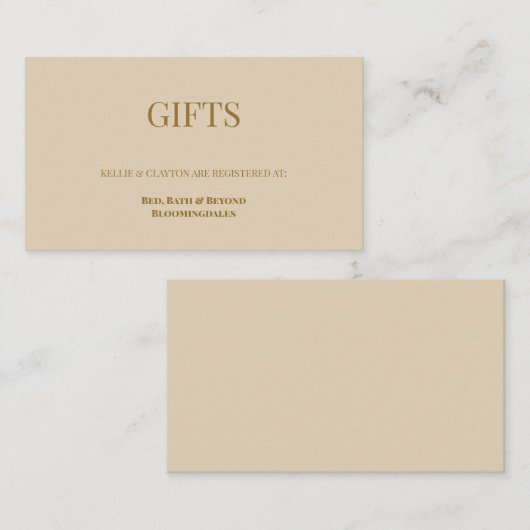 Registrierung lila und goldener Blumengeschenke Begleitkarte (Vorne/Hinten)