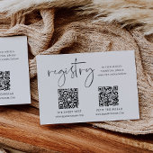 Registrierung Minimalistischer Skriptpakete Begleitkarte