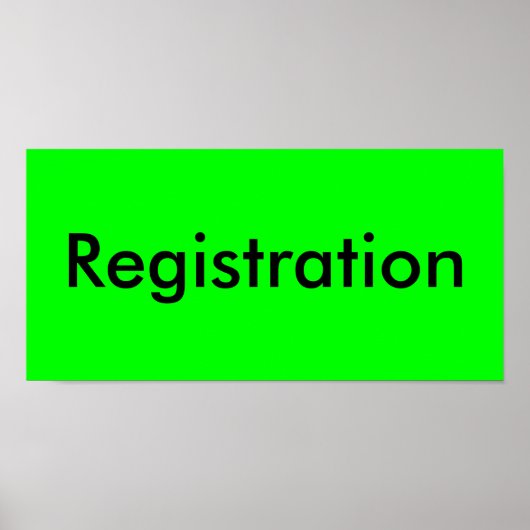Registrierung Poster (Vorne)