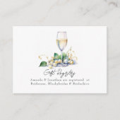 Registrierung von Perlen und Prosecco-Brautpartys Begleitkarte (Vorderseite)