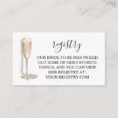 Registrierung von Perlen und Prosecco-Brautpartys Begleitkarte (Vorderseite)