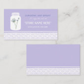 Registrierung von Wild Blume Mason Jar und Lace Gi Begleitkarte (Vorne/Hinten)